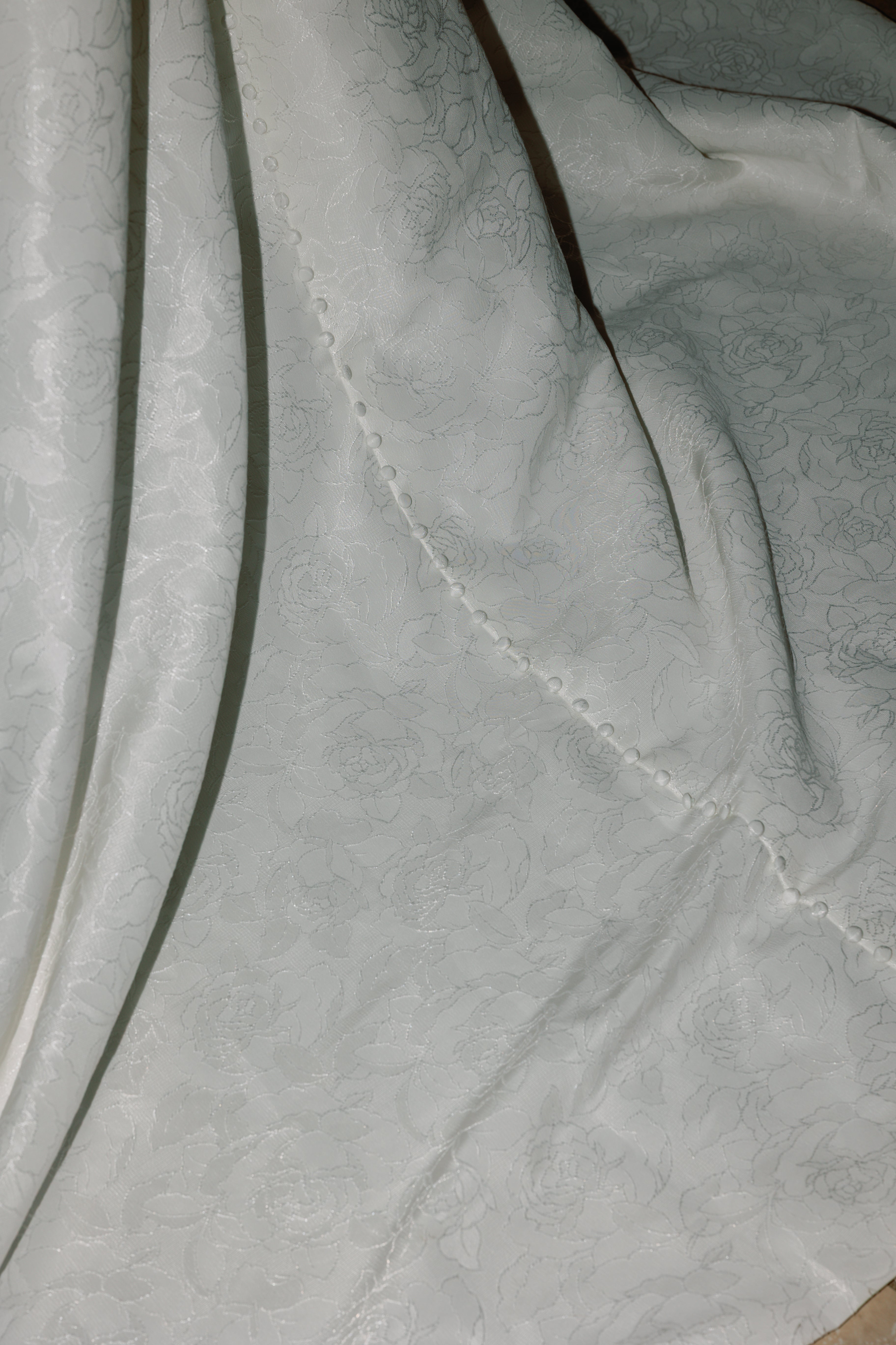 Rosalina |  A-Line Gown with Embroidered Rose Details