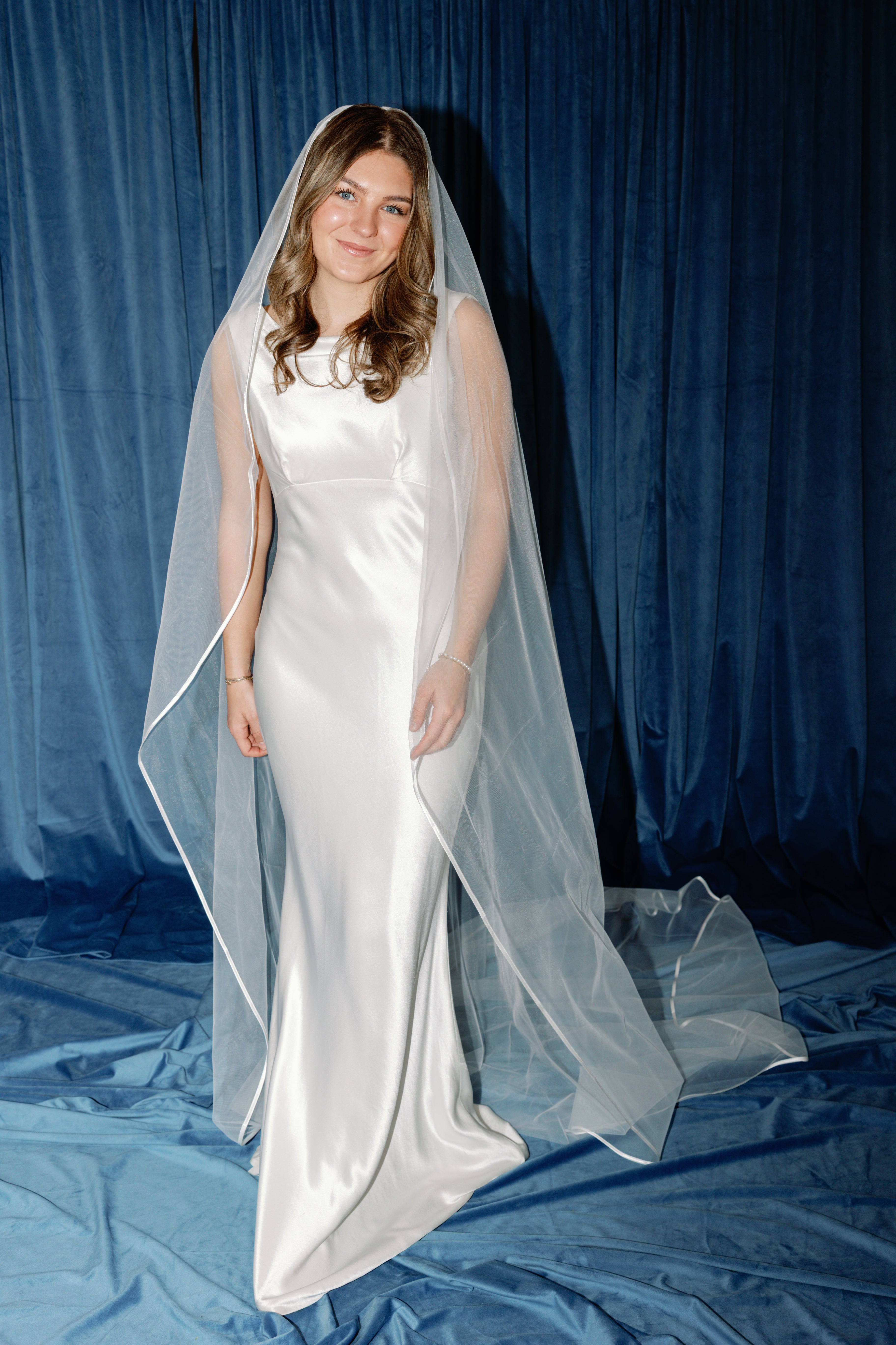 cathedral length Ribbon Veil