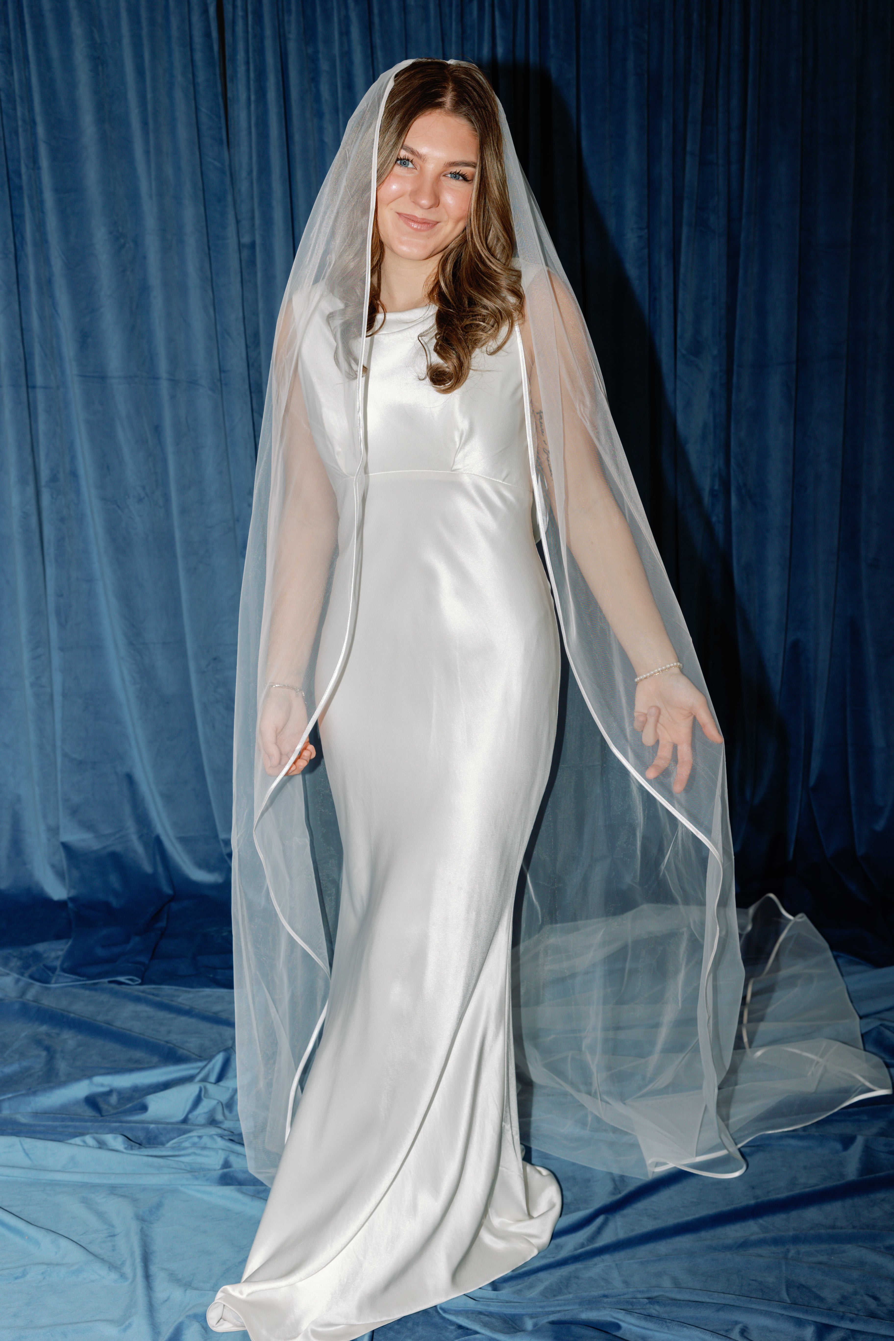 cathedral length Ribbon Veil