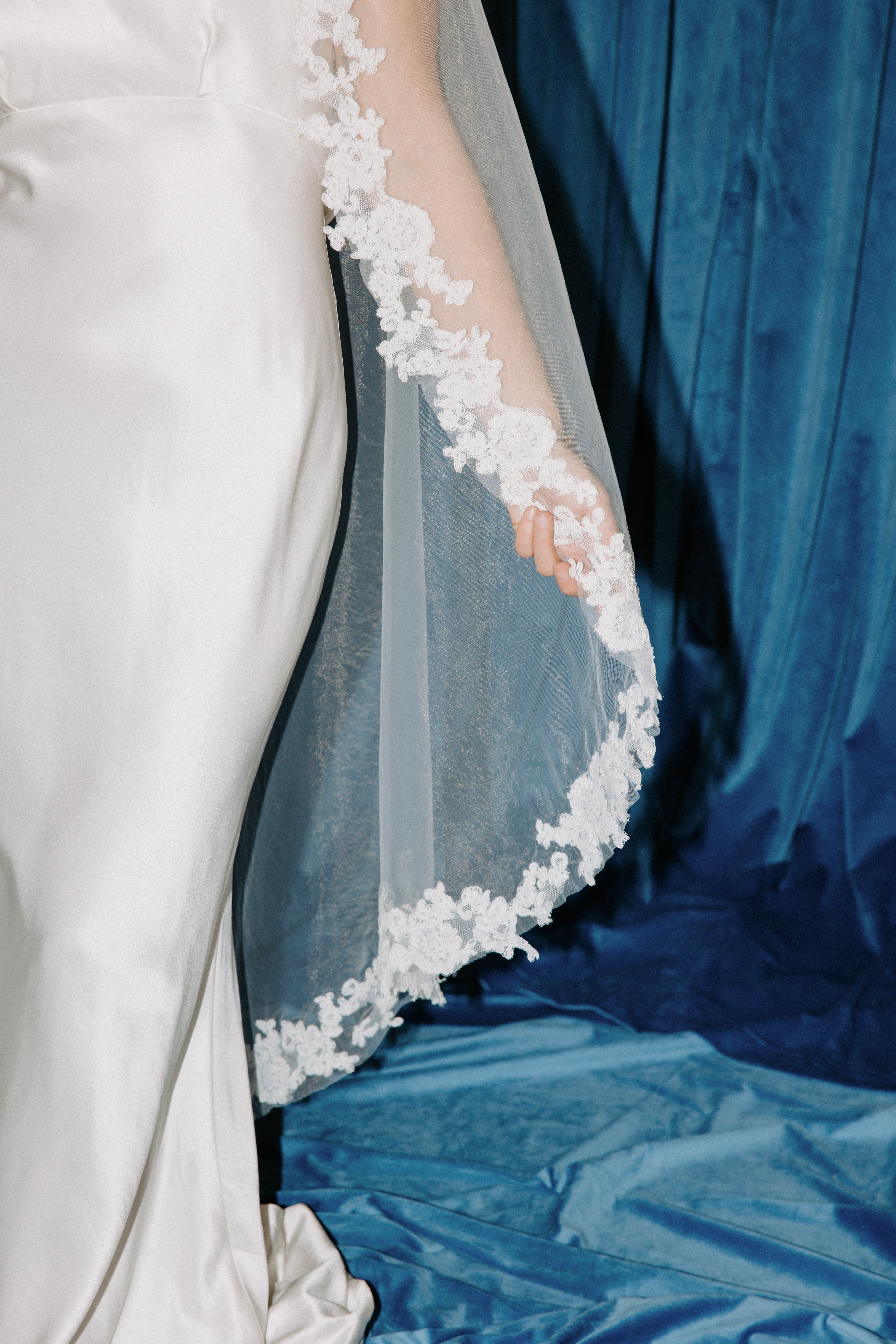 The Granada Mantilla Veil | Lace Cathedral Mantilla Wedding Veil Product Description