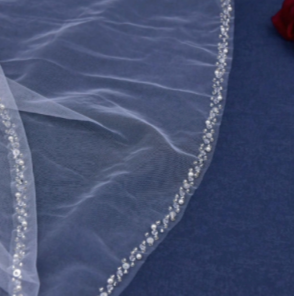 The Portofino Veil | Beaded Edge Cathedral Wedding Veil