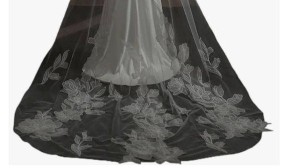 floral pattern veil